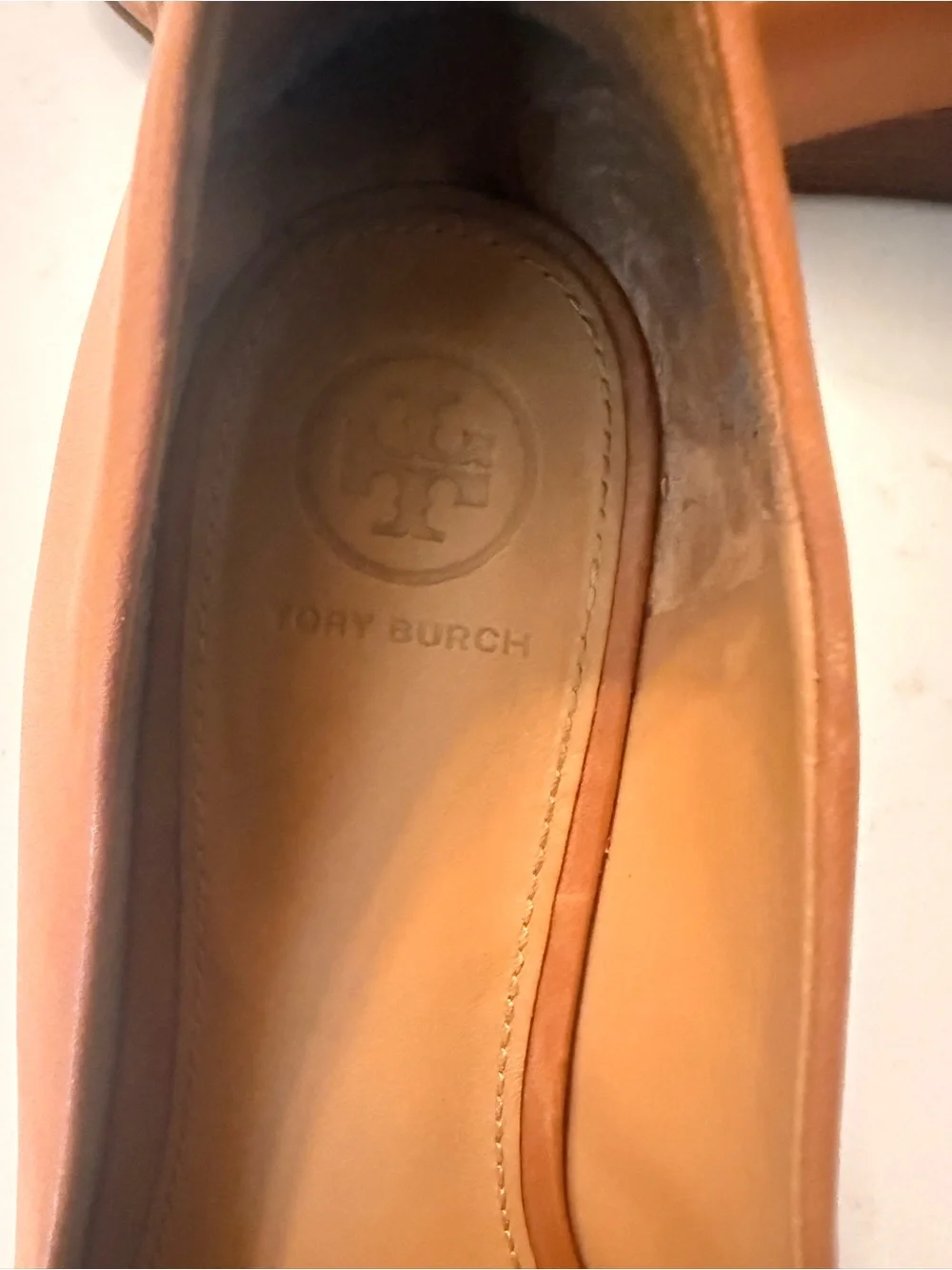 Tory Burch Kira Open Toe Wedge in Tan
